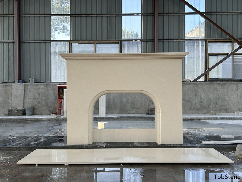 Limestone fireplace Limestone fireplace