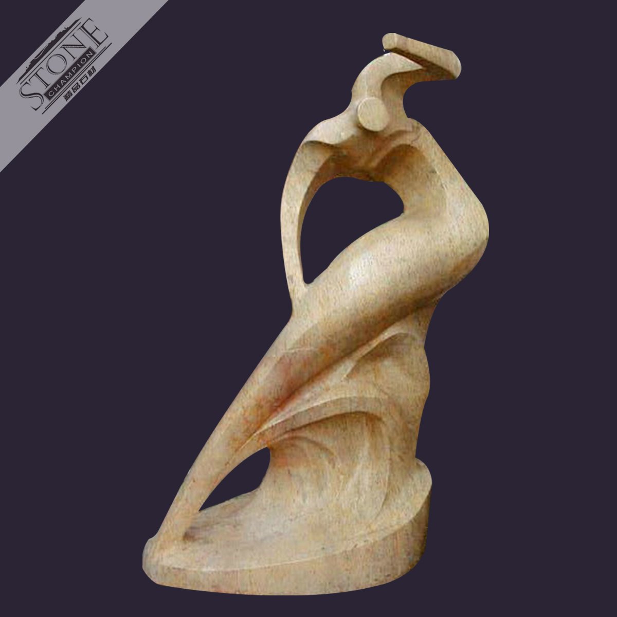 Beige granite stone sculp