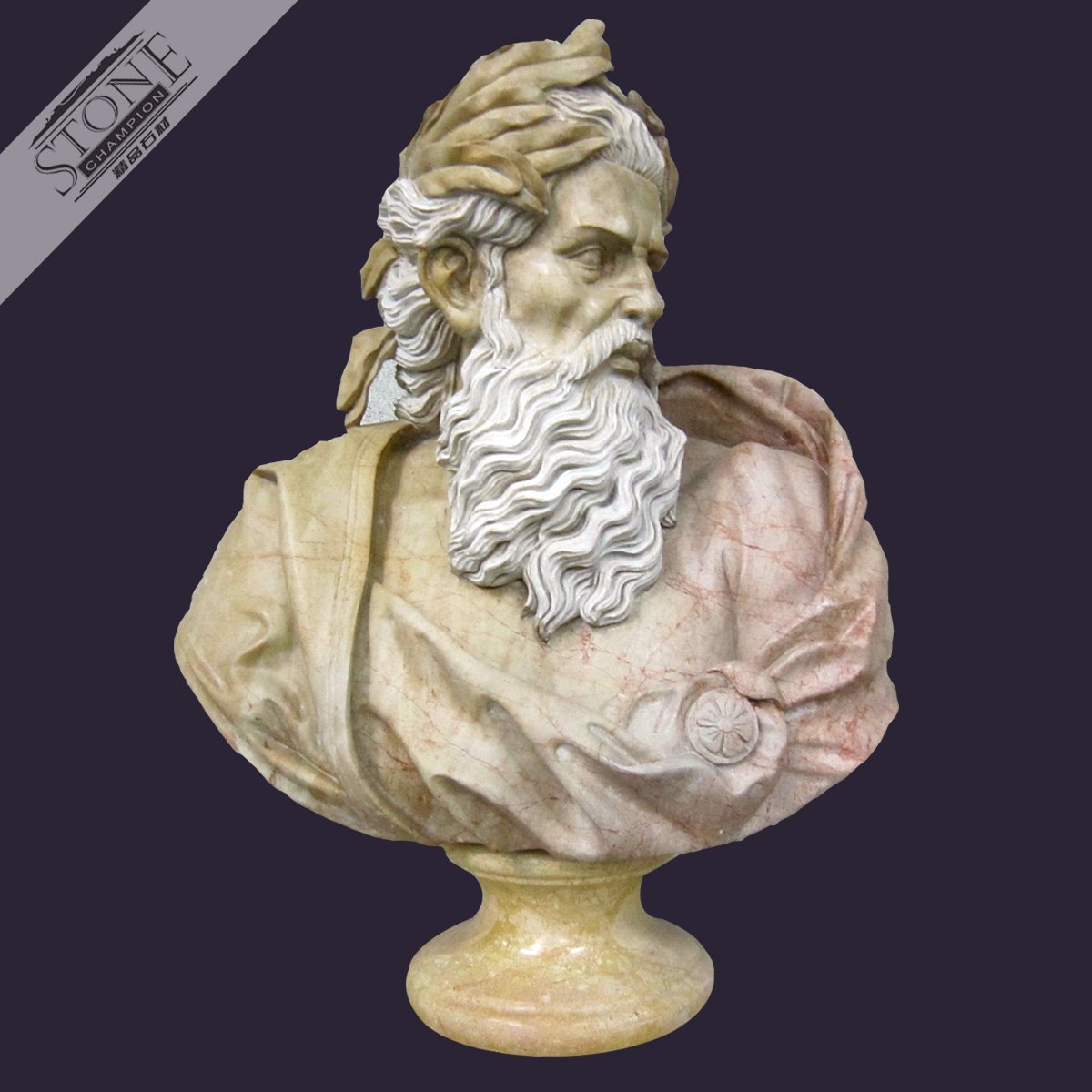 Hand carved marble bust s