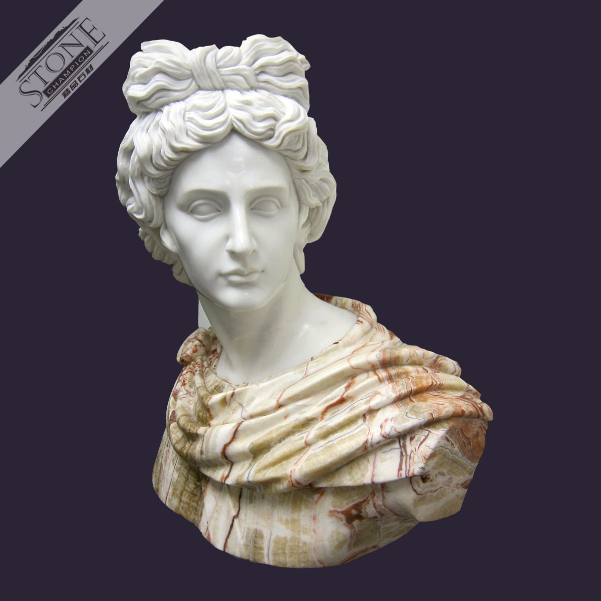 Hand carved Apollo marble