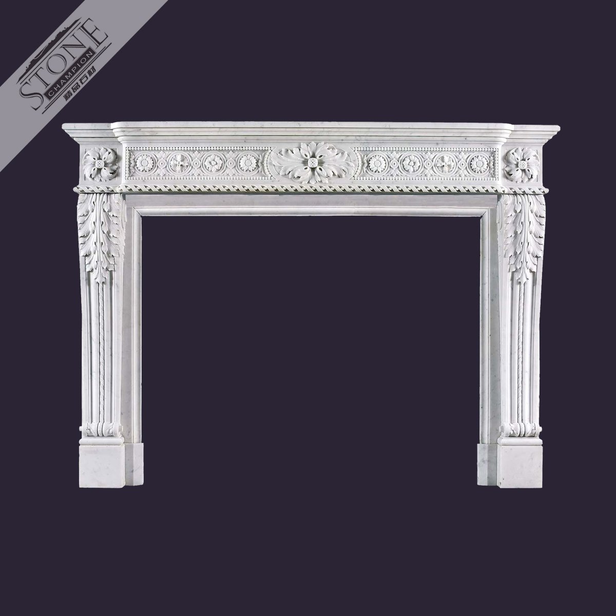 Finely carved white color