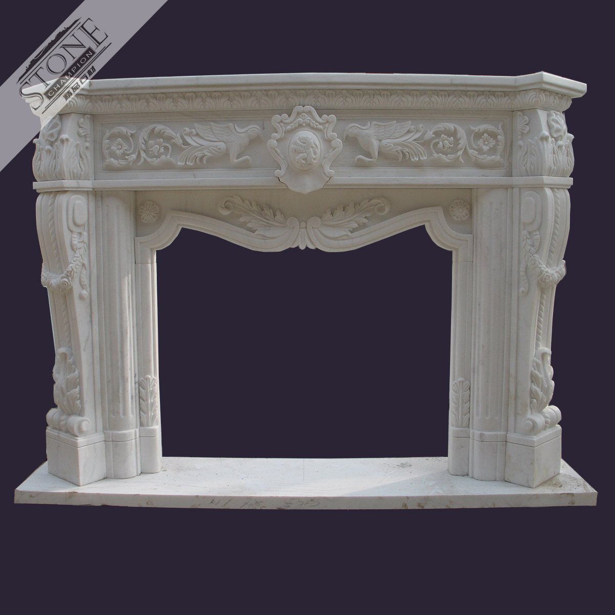 Classic style CNC carved factory wholesale fireplace mantel
