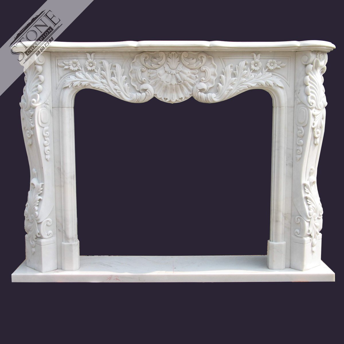 Factory wholesale white marble fireplace surround for sale
