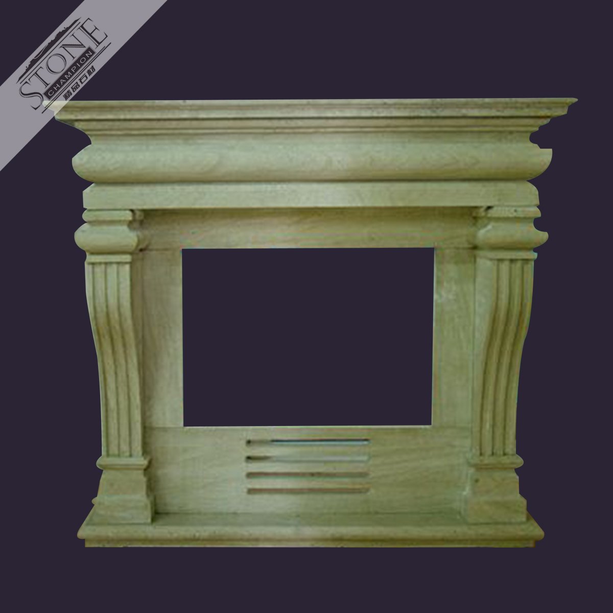 Moulding decorative sandstone fireplace sur